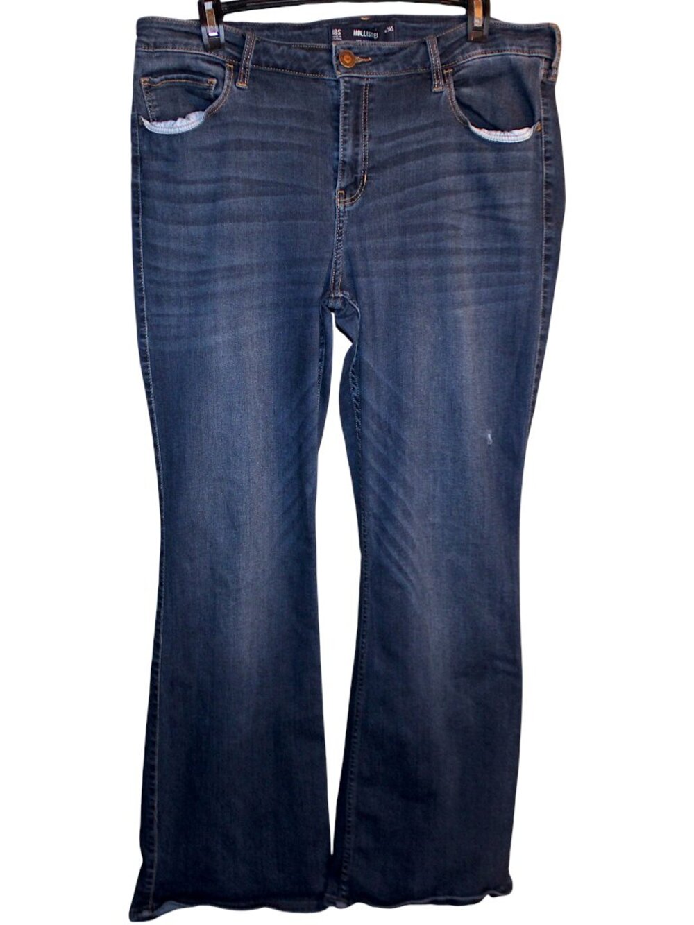 Hollister Advanced Stretch Mid-Rise Bootcut Jeans Sz 18 Short